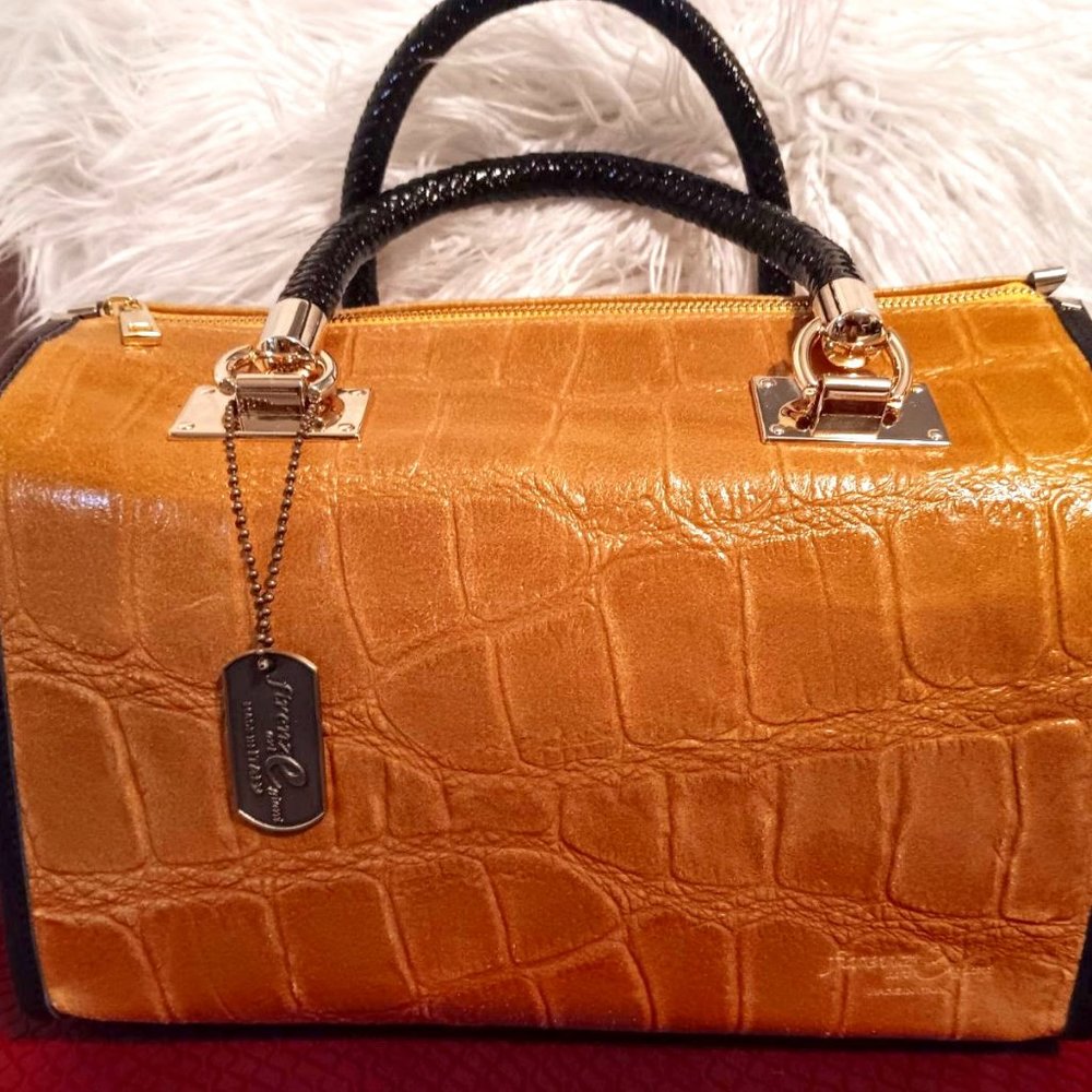 Catena Women's Leather Suede Engraved Tote Bag | Size OS